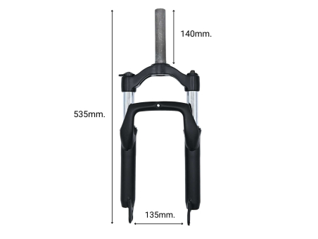 Forcella ammortizzata 16" FAT con lockout regolabile - Techbike