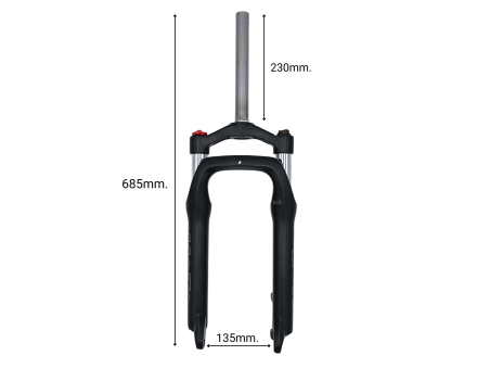 Forcella MOZO 24'' FAT con lockout e precarico – Techbike
