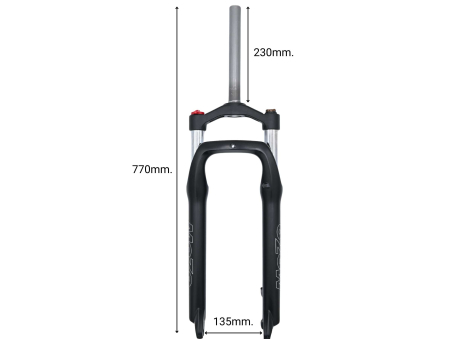 Forcella MOZO 26" FAT con lockout e preload - Techbike