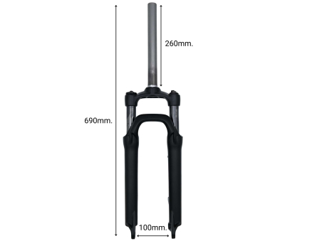 Forcella ammortizzata EXSHO 20" con lockout - Techbike