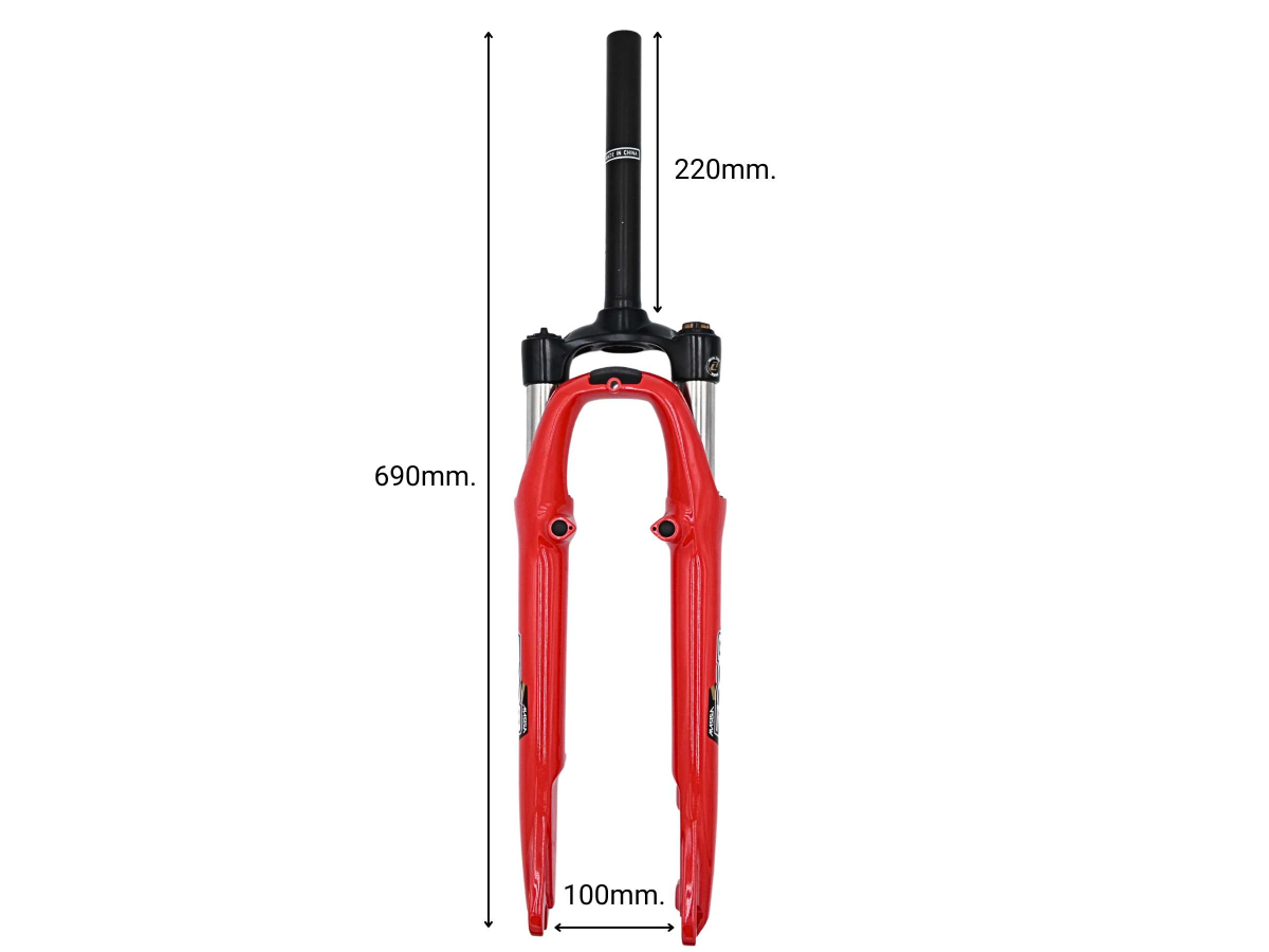 Forcella ammortizzata Zoom Masera 28'' rossa - Techbike