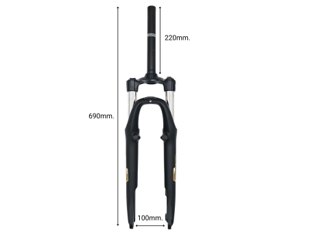 Forcella ammortizzata Zoom Masera 26" nera - Techbike