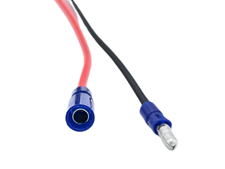 Connettore base batteria al telaio maschio con faston blu - Techbike