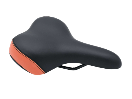Sella nera con inserti arancioni 240x200mm - Techbike
