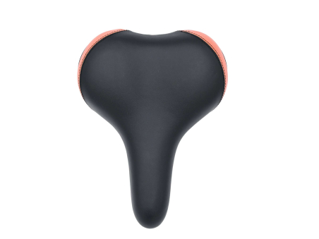 Sella nera con inserti arancioni 240x200mm - Techbike