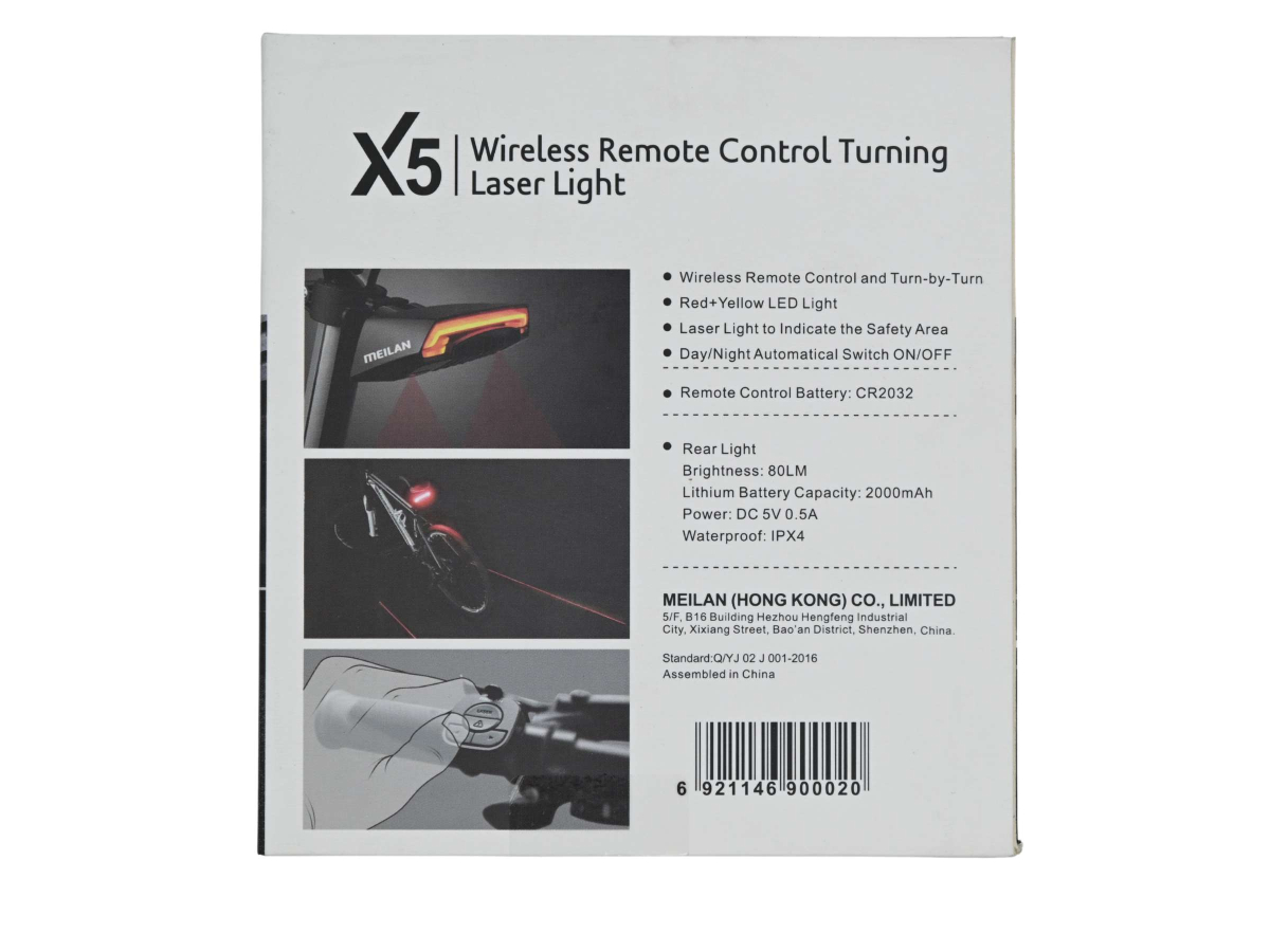 Fanale posteriore MEILAN X5 con telecomando - Techbike
