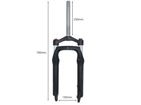 Forcella ammortizzata MOZO 20" FAT con preload e lockout - Techbike