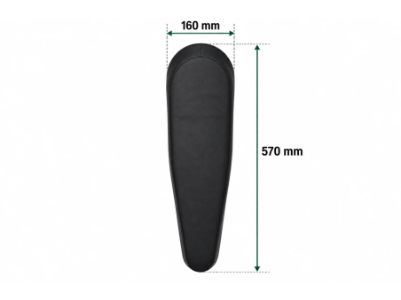 Sella lunga nera 570x160 mm - Techbike