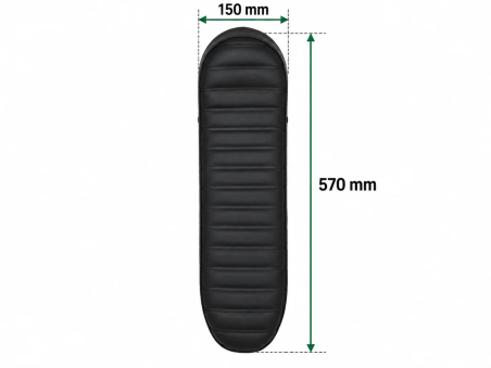 Sella nera lunga 570x150 mm - Techbike