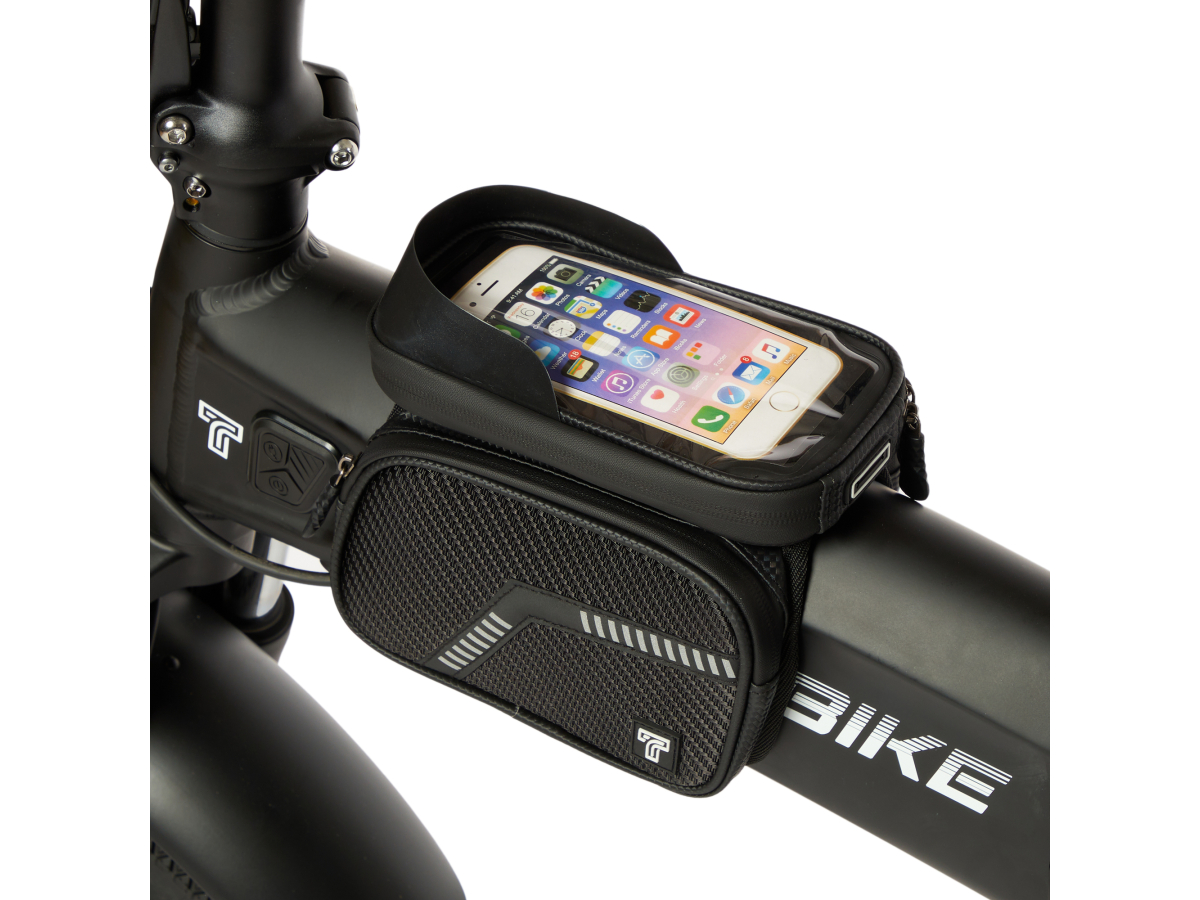 Borsa da Telaio con Porta Smartphone Touch e Tasca Laterale – Techbike