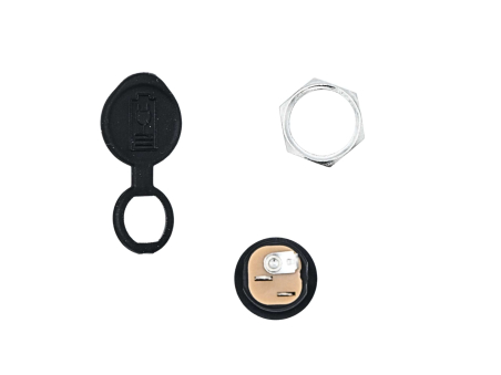 Attacco caricabatterie 2.1mm femmina con tappo protezione - Techbike